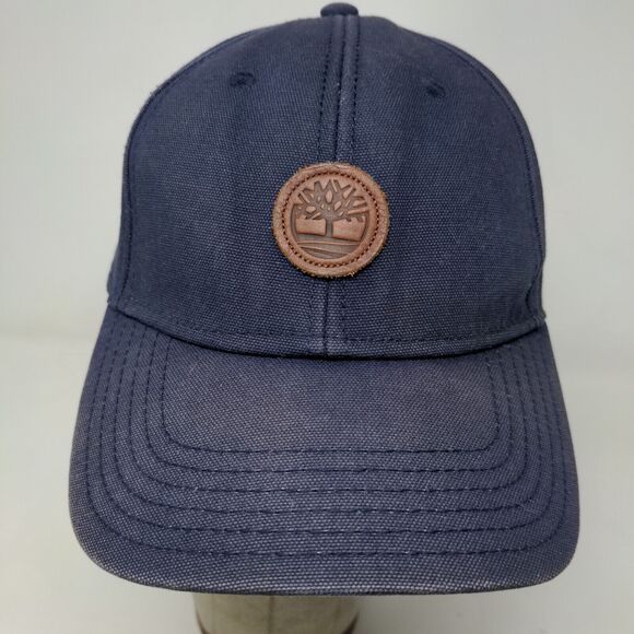 Timberland Men's Slideback Hat Blue Patch Logo 100% Cotton Original 10061 - Picture 3 of 12